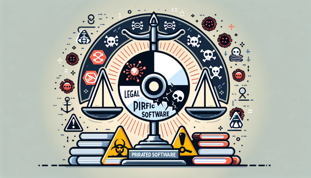 The ethical dilemma of using pirated software.