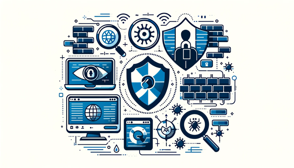 Infograph of the different types of internet security tools.