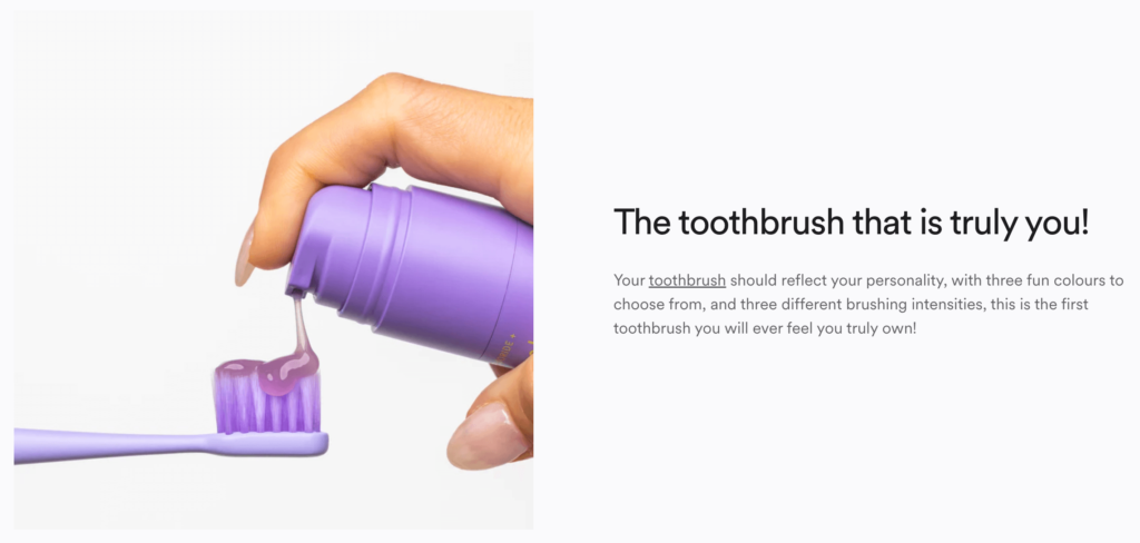 HiSmile is a example of a company that does a great job with their product imagery.