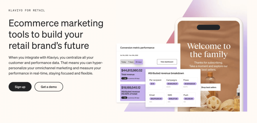 Klaviyo is a great email marketing solution for e-commece businesses.