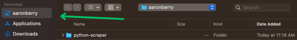 Location of root directory on your computer.